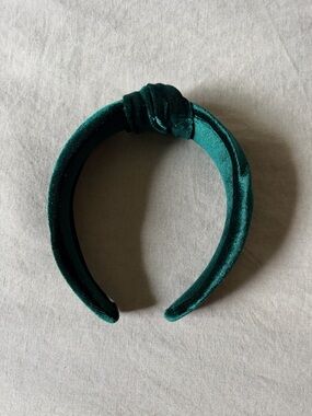 Etsy Top Knot Headband - Emerald Green Velvet